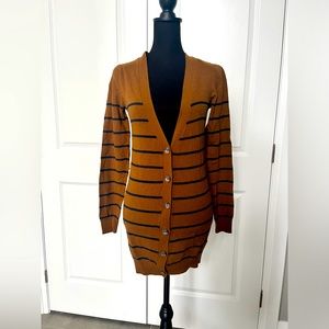 ONLY striped longer length cardigan size medium item 07-09